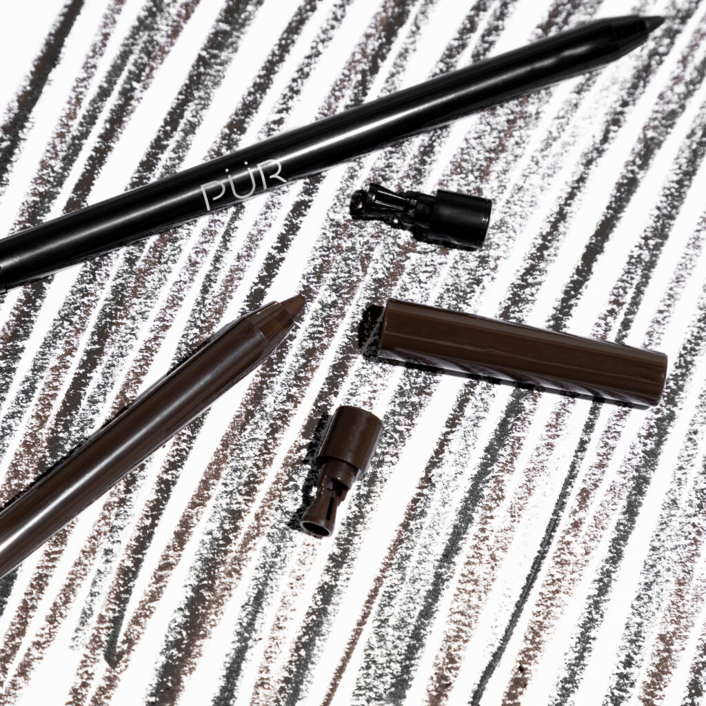 On point eyeliner - swatches with product - white. 3000x3000 300